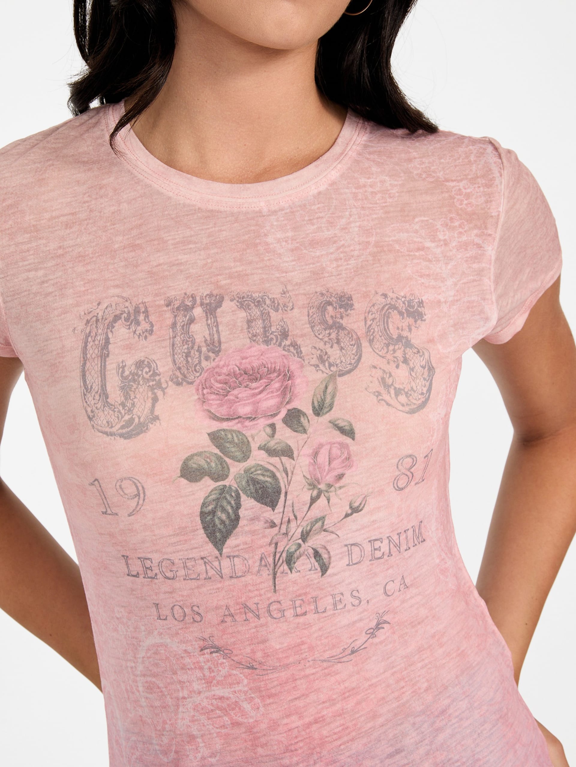 Camiseta Roses Logo Burnout