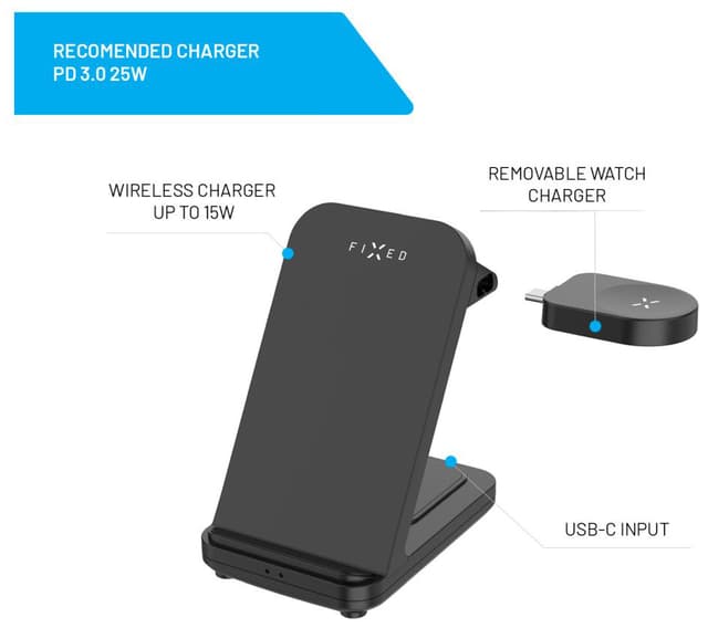 Fixed 3-i-1 Samsung trådløs opladningsstation