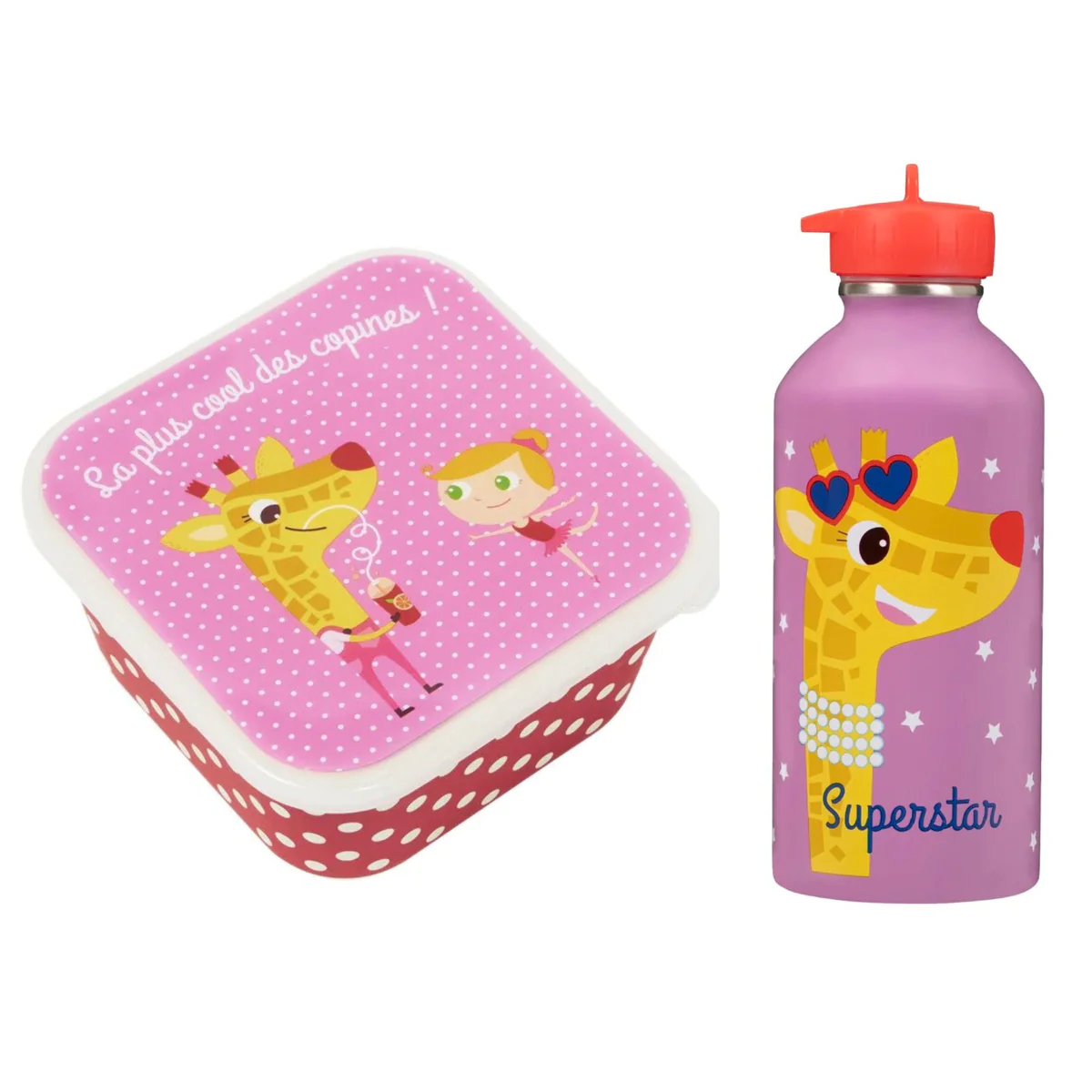 Boîte à goûter + Gourde Enfant - Girafe Toga