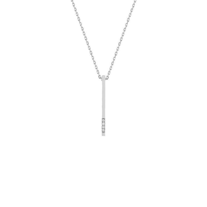 Collier Femme - Or 18 Carats - Diamant 0,01 Carats - Longueur : 42 cm