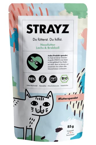 STRAYZ BIO Katze Nassfutter Lachs & Brokkoli
