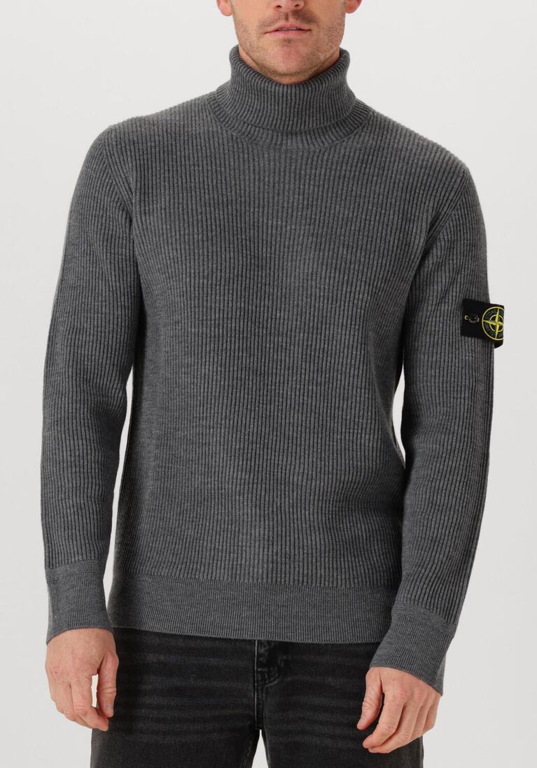 donkergrijze stone island trui t neck