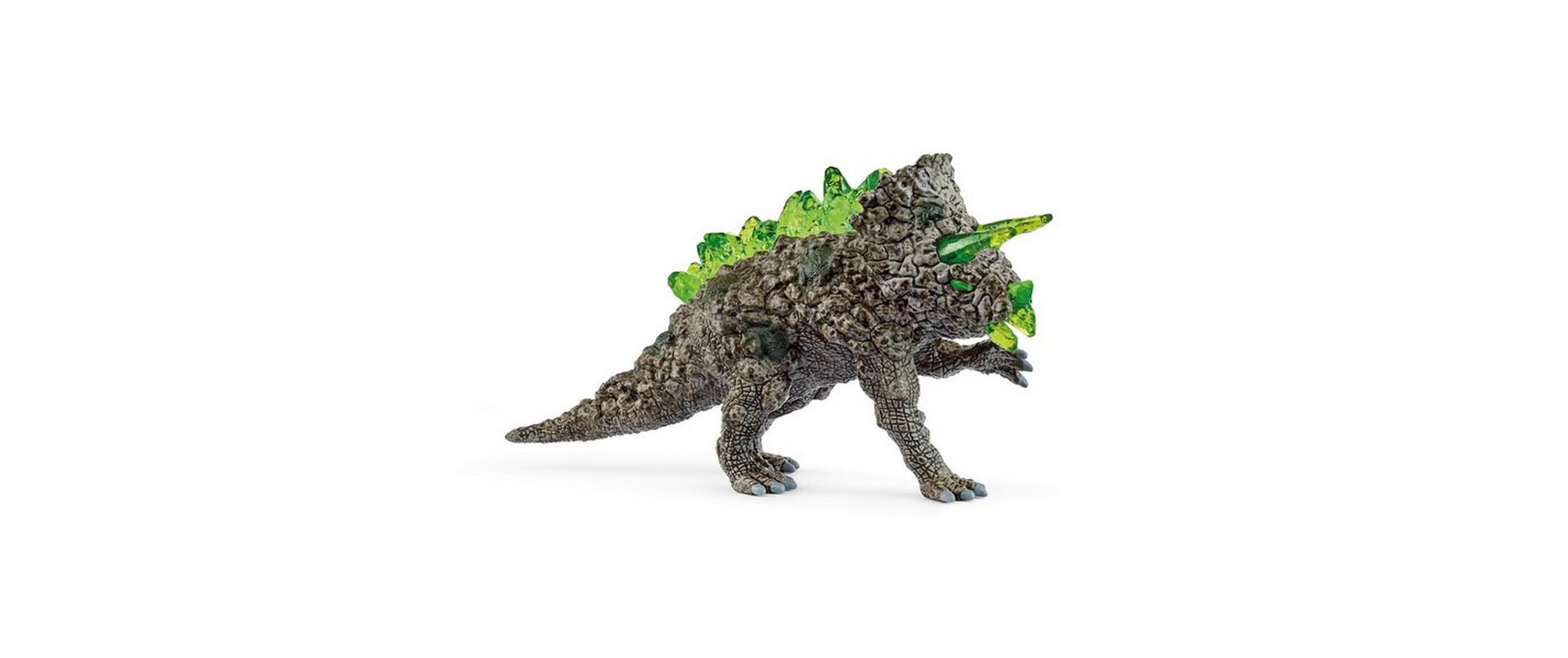 Spielzeugfigur Eldrador Creatures SteintriceratopsSpielfigur mit drei angsteinflössenden Hörnern