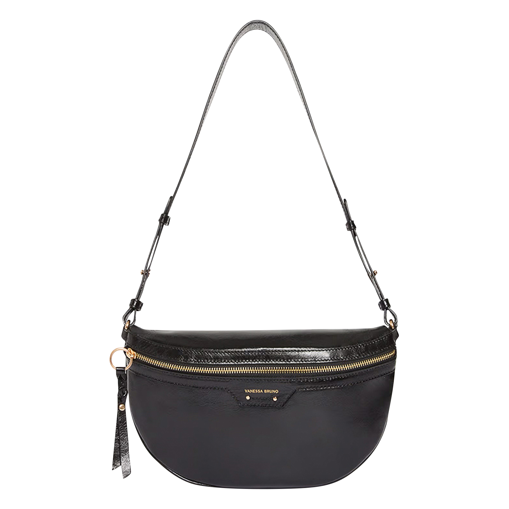 Sac bandoulière en cuir | Noir