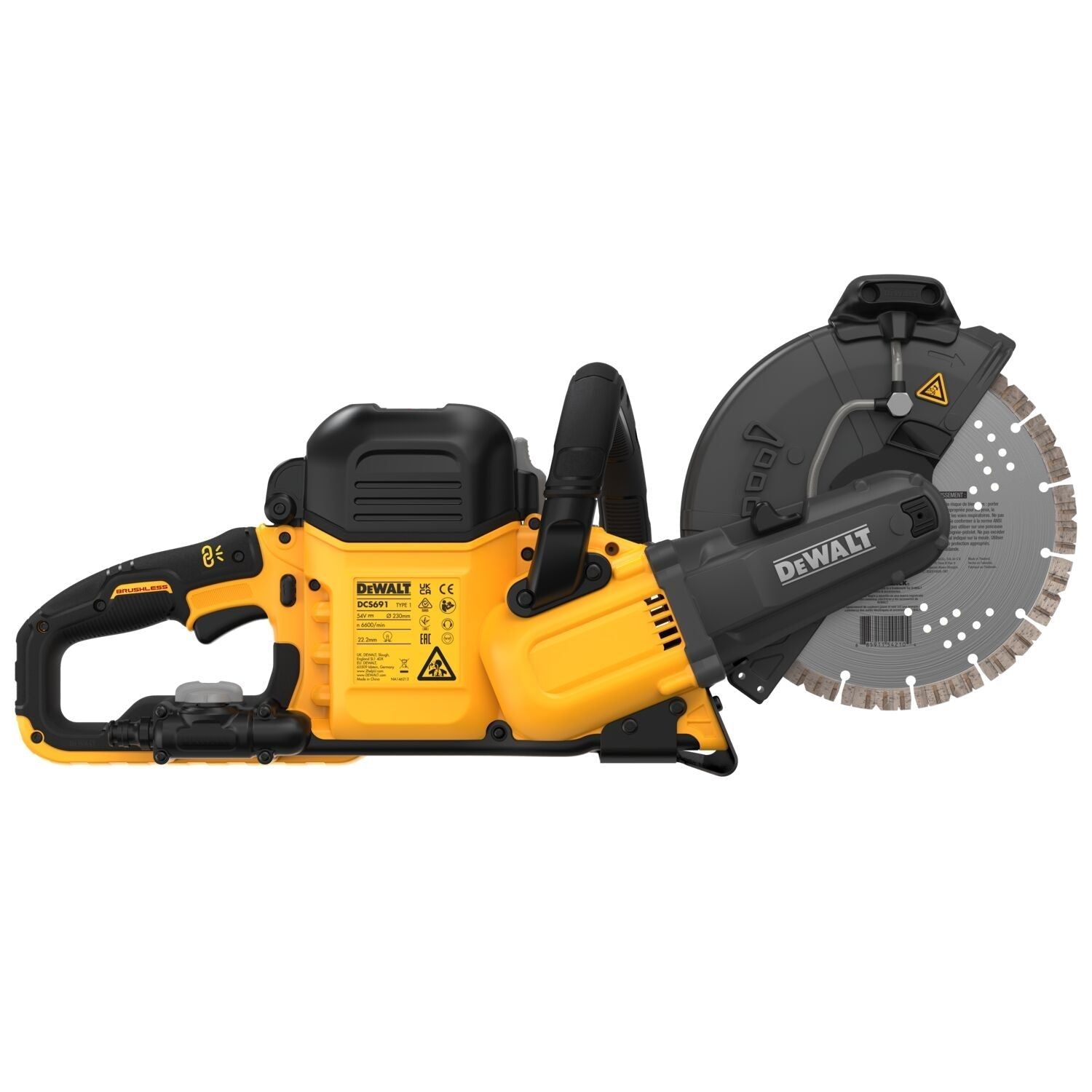 DeWALT DCS691X2 Accu doorslijper 230mm 54V XR FlexVolt 9.0Ah