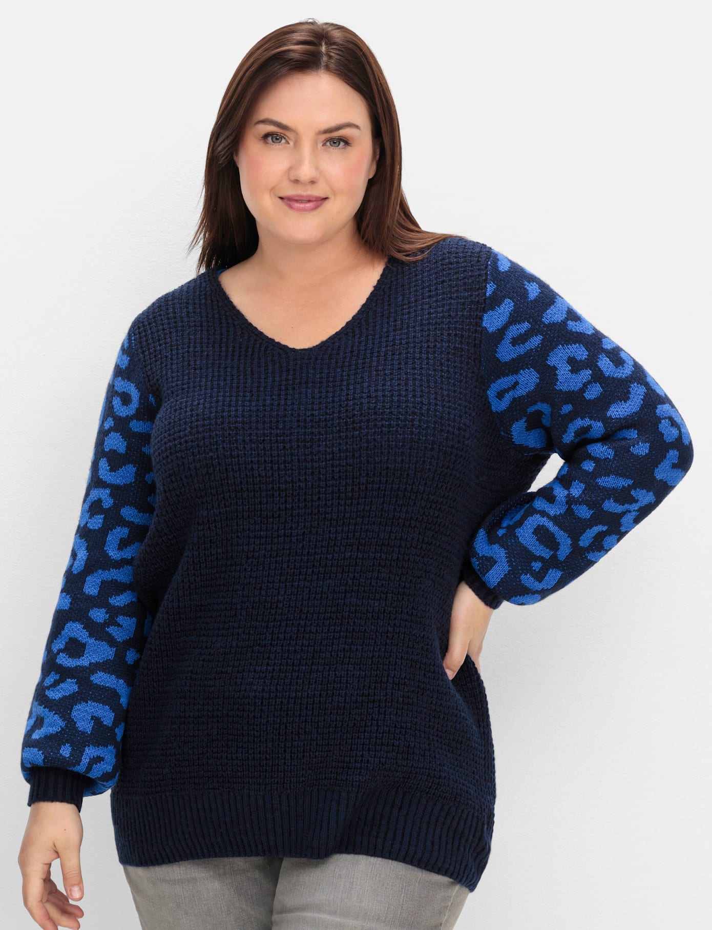 Sheego V-Ausschnitt-Pullover »V-Ausschnitt-Pullover«