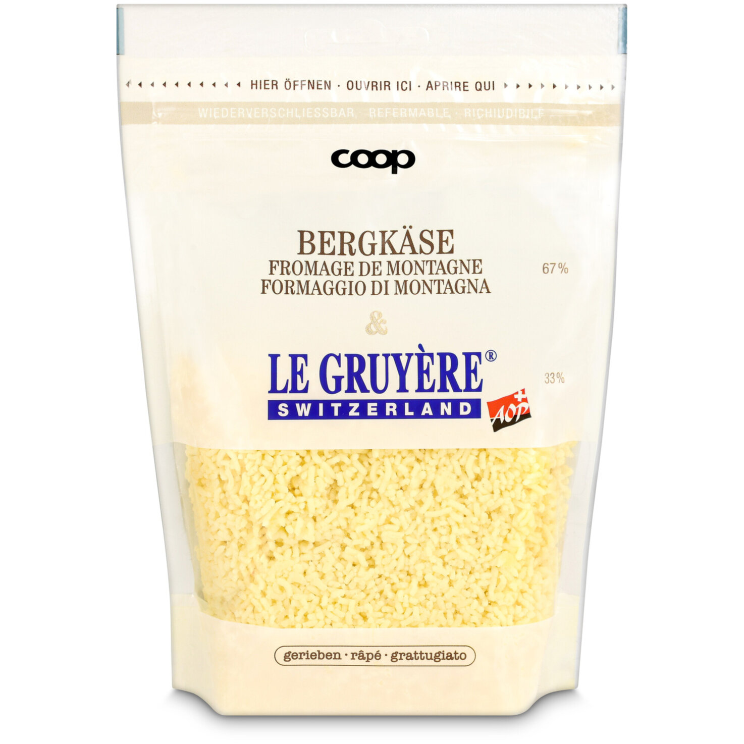 Bergkäse Reibkäsemischung mit Gruyère