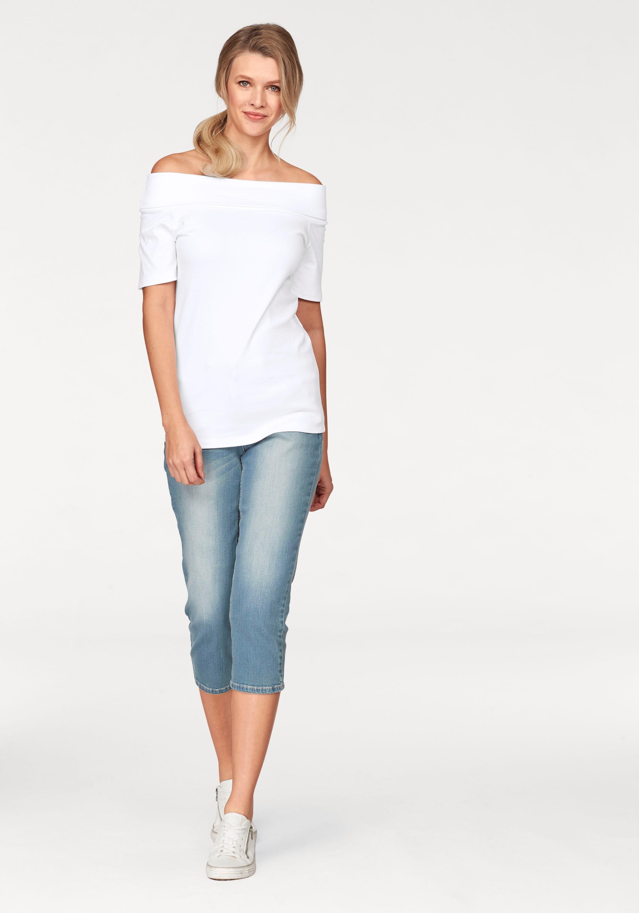 Aniston CASUAL Caprijeans , in Used-Waschung