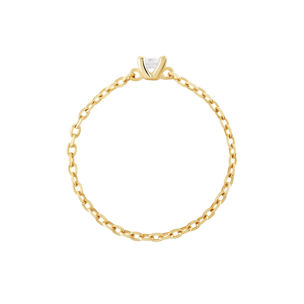 Bague Mahia Plaqué Or Jaune Oxyde De Zirconium