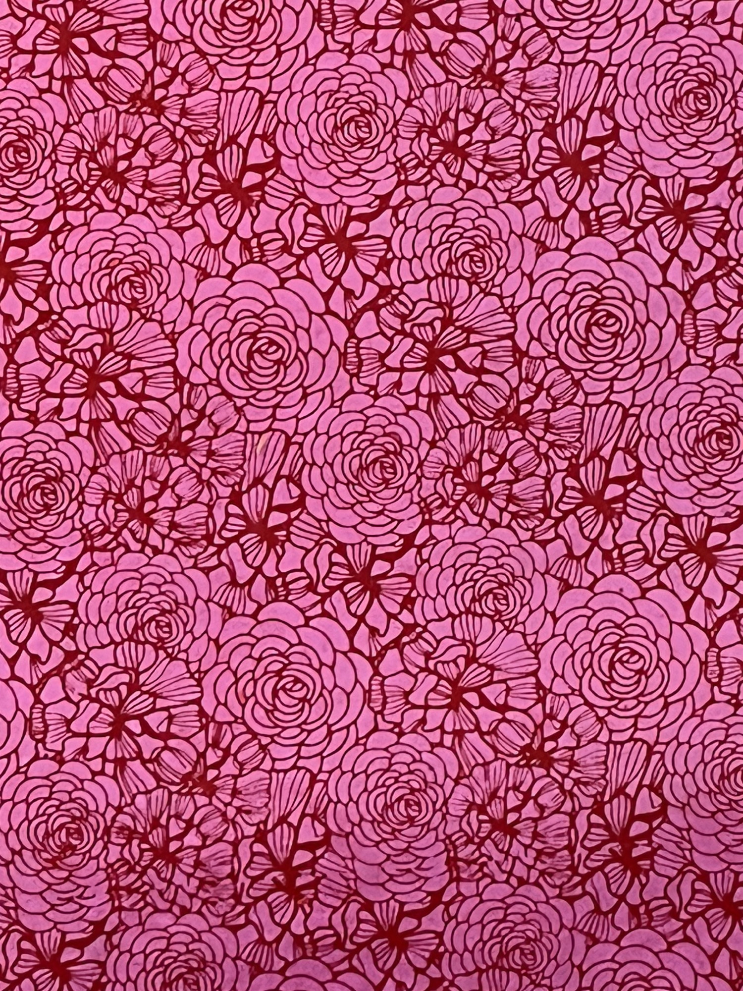 Geschenkpapier 'Blumen', pink, L 76 cm, B 51 cm günstig bestellen