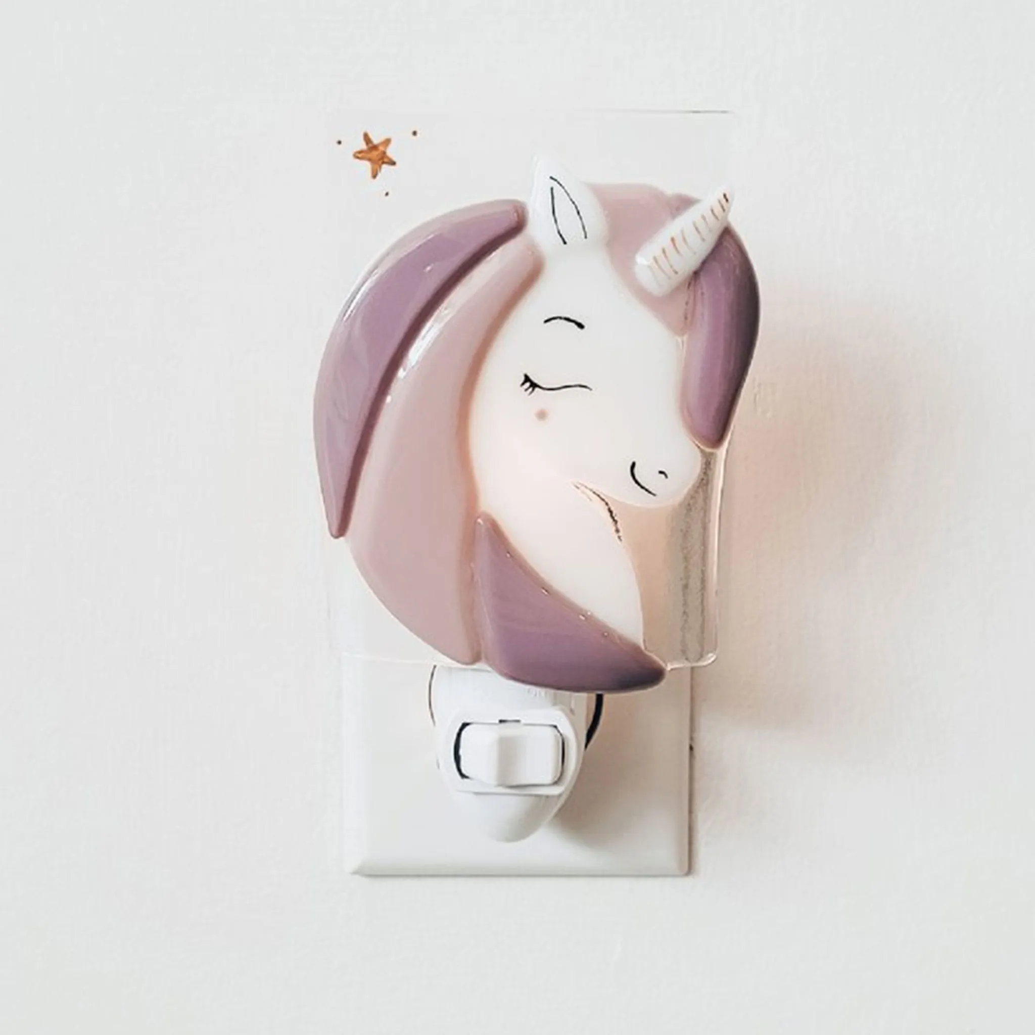 Veille sur Toi Veilleuse Licorne Lilas