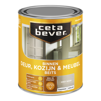 CetaBever Deur, Kozijn & Meubelbeits zijdeglans transparant grey wash 750 ml