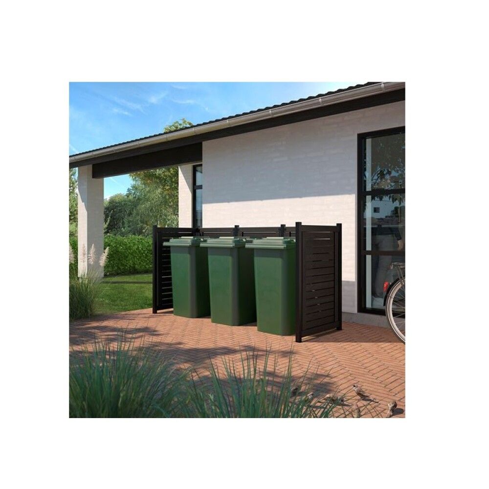 AVFALLSSKJULER PLUS LUND SVART 245x85x124 CM