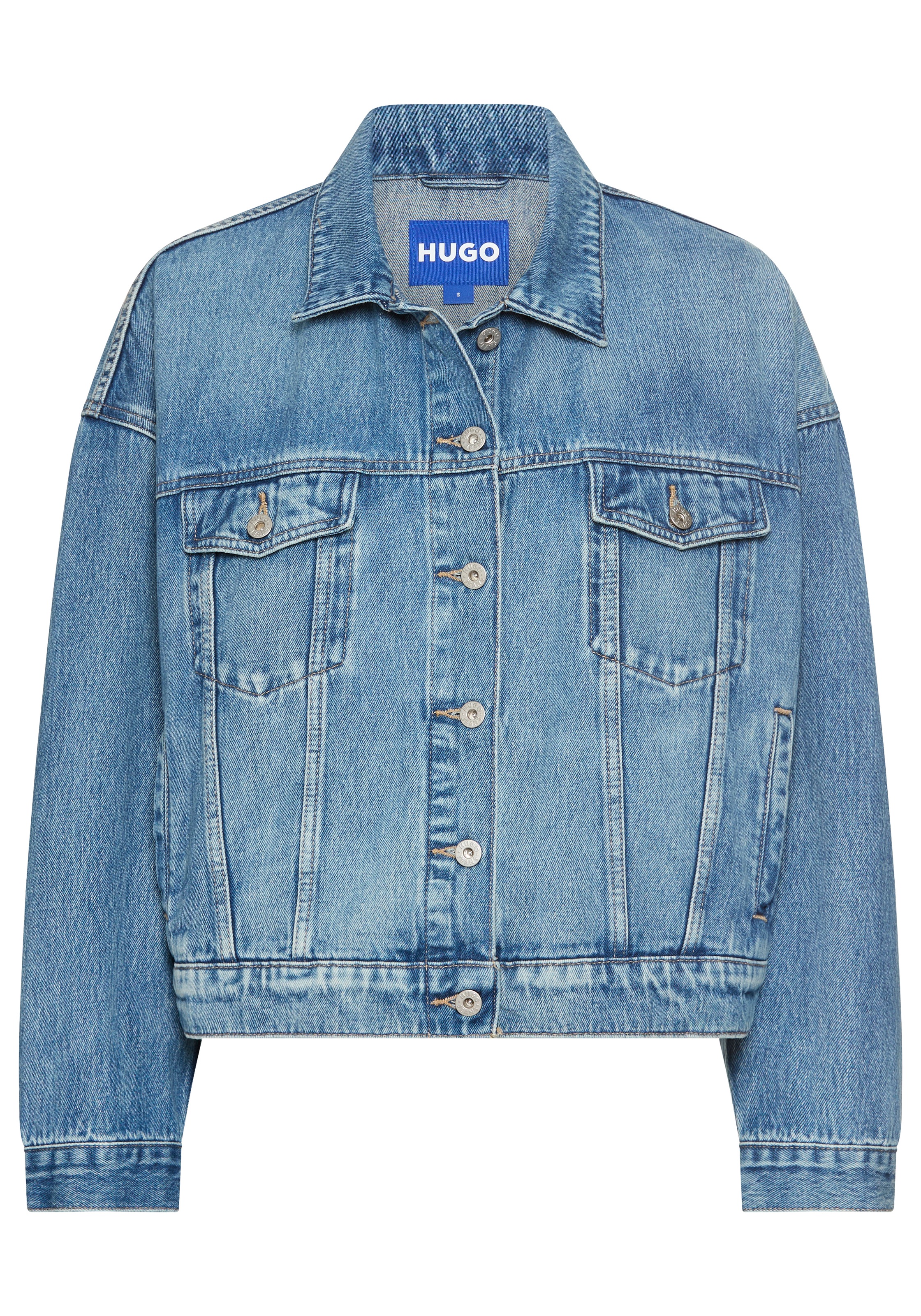 HUGO Blue Jeansjacke »Lou_B« mit Backprint