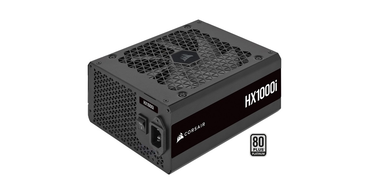 CorsairHX1000i modulaire 1000 watt voeding   (Zwart, 1x 12V-2x6, 4x PCIe)