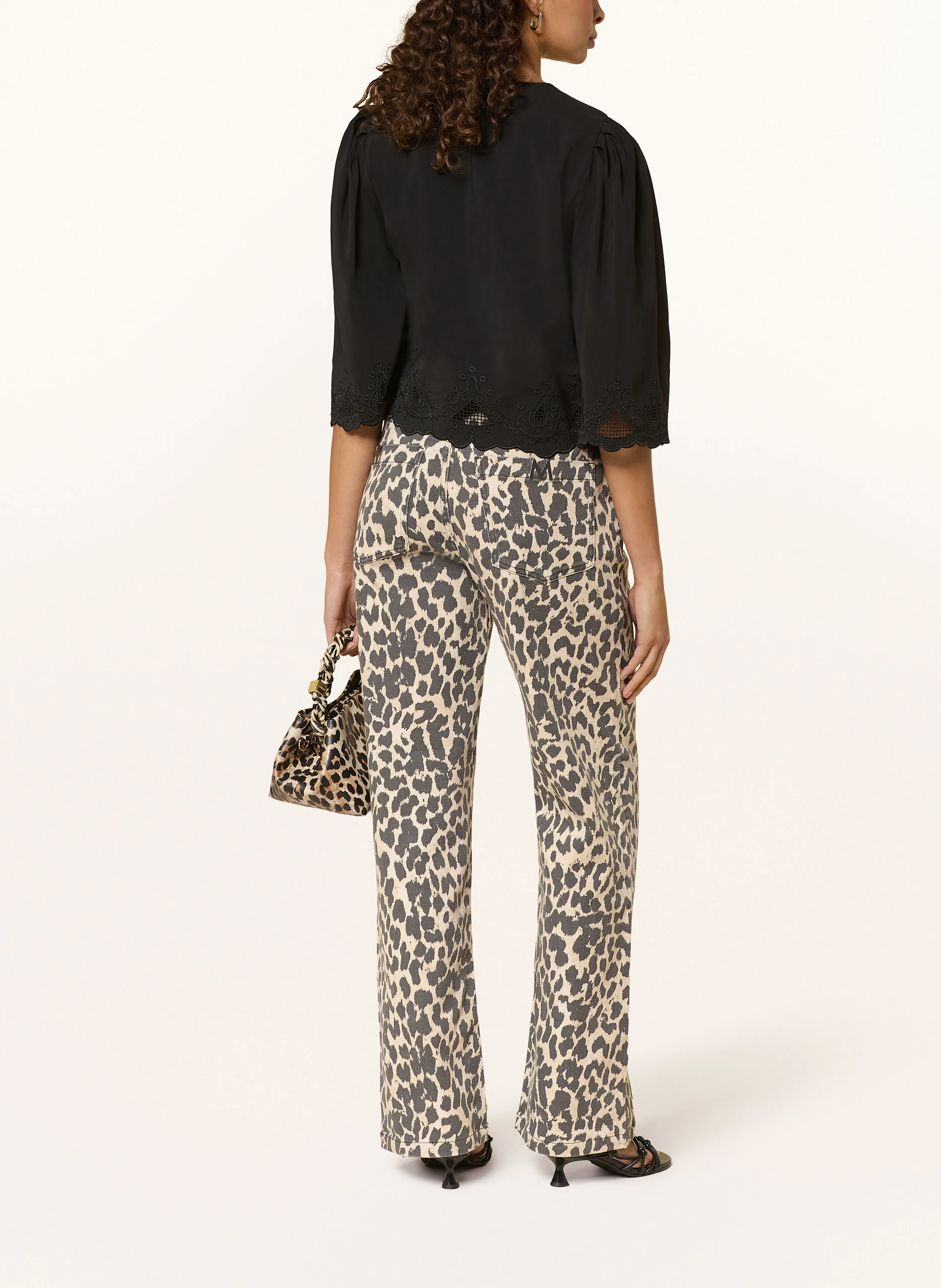 COPENHAGEN MUSE Bluse CMMADELYN mit 3/4-Arm und Lochspitze