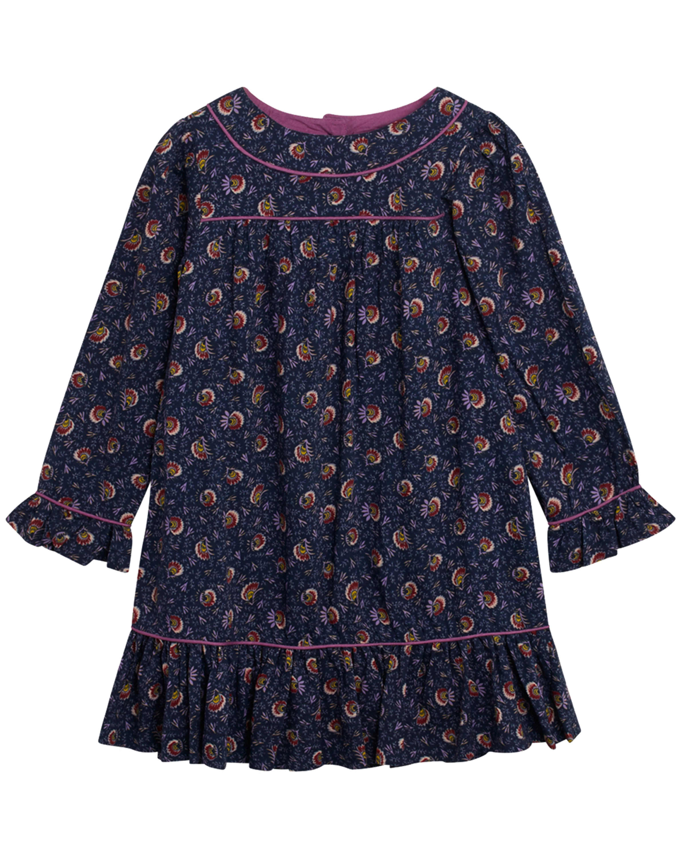 Langarm-Kleid MINI BLOSSOM geblümt in print blue