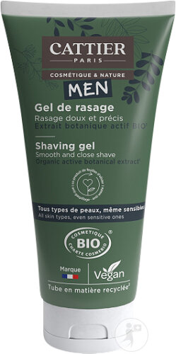 Cattier Men Gel De Rasage Homme Bio Tube 150ml