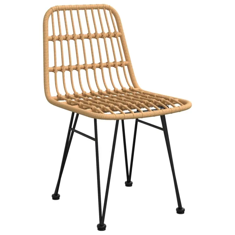 vidaXL - Tuinstoelen - Bruin - Staal - 2 stuks -48x62x84 cm