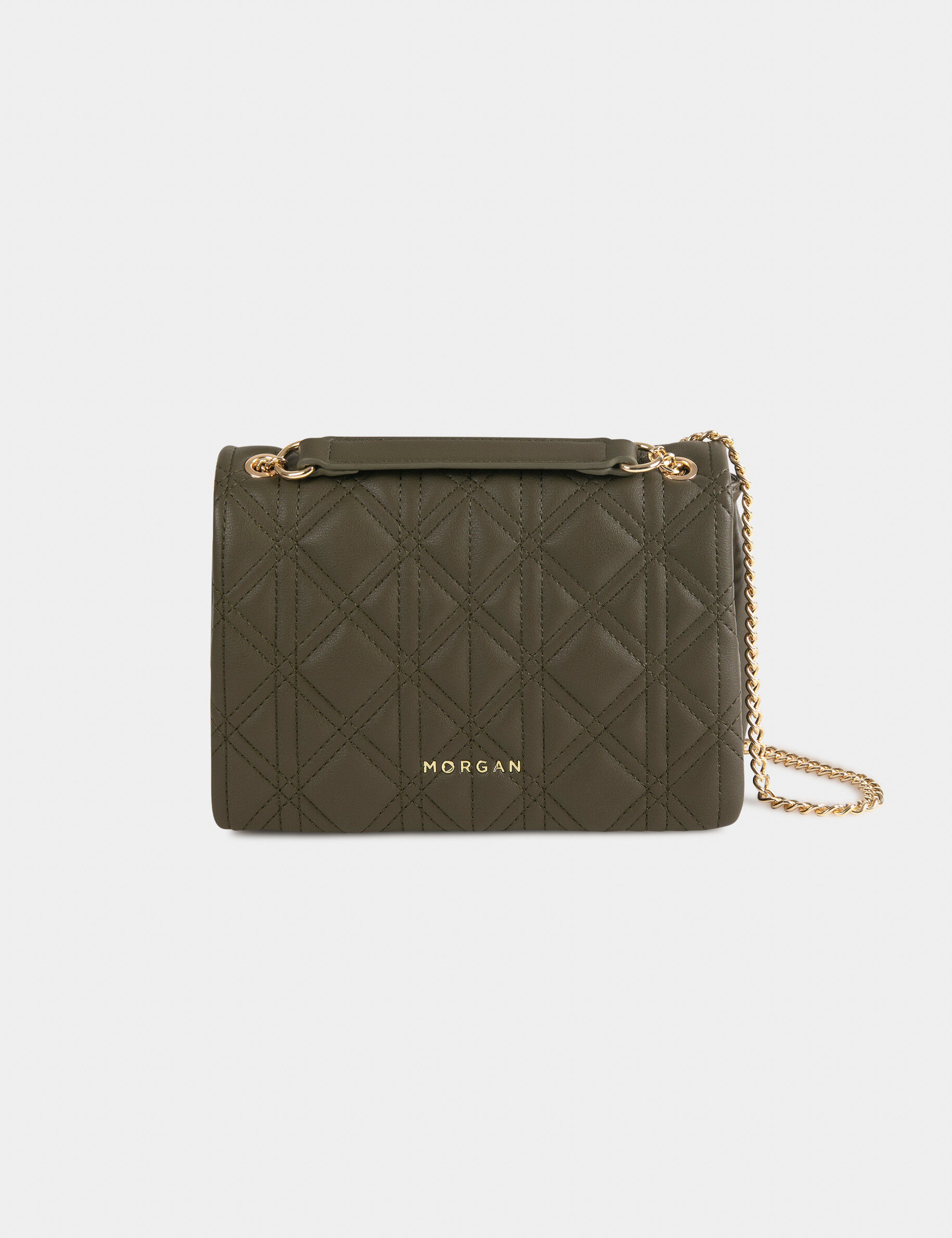 Sac pochette matelassé vert kaki femme - vert_kaki