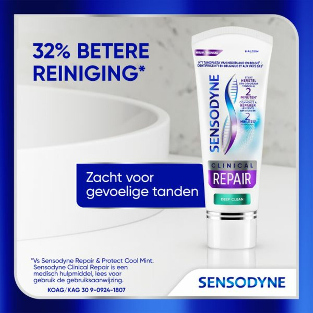 Sensodyne Tandpasta Clinical Repair Deep Clean75 ml