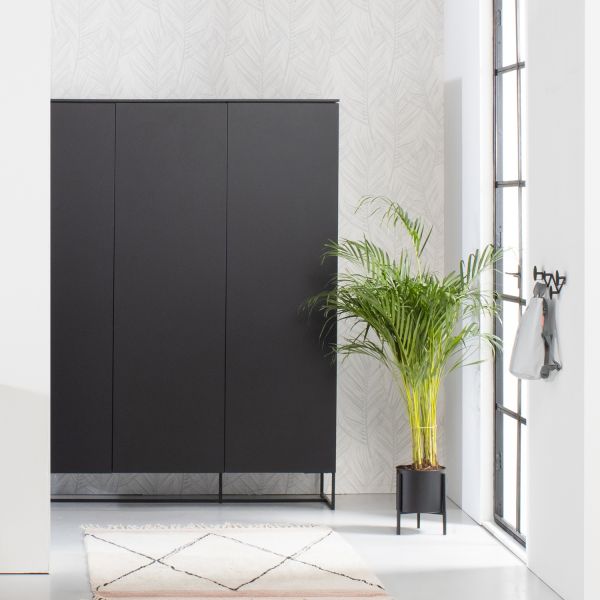 Kidsmill Modular 2 Kledingkast Mat Zwart 3-Deurs