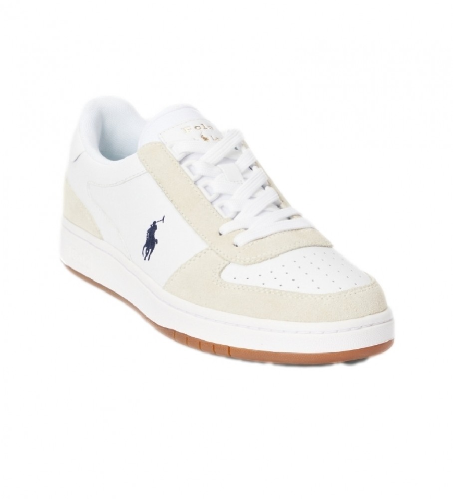 Tênis Ralph Lauren Court de couro branco