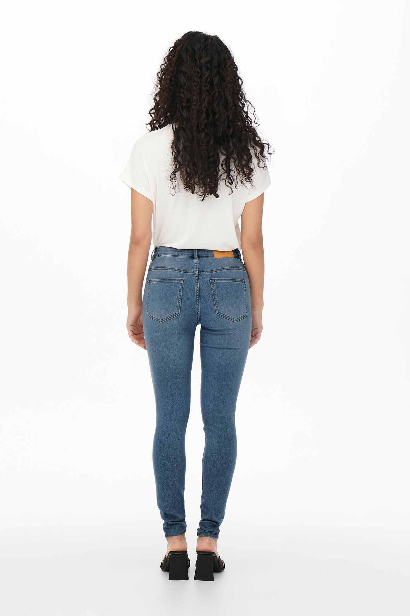 Calça jeans skinny de cintura alta