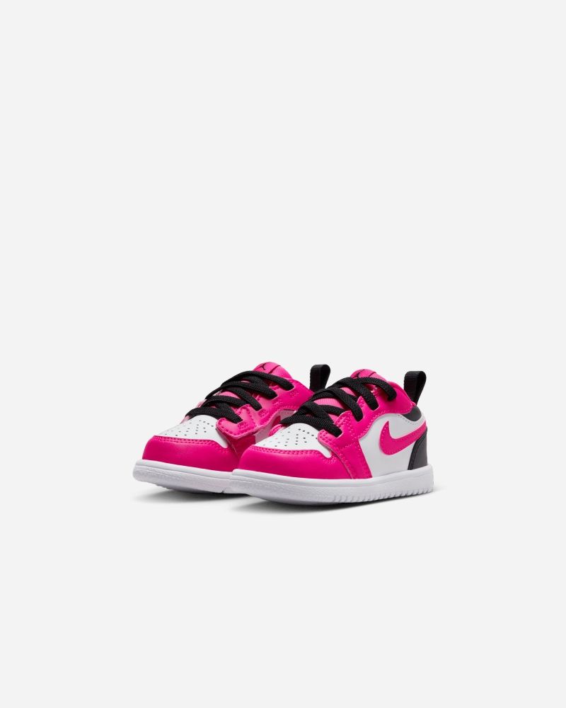 Chaussures Nike Air Jordan 1 Low Blanc & Rose pour enfant