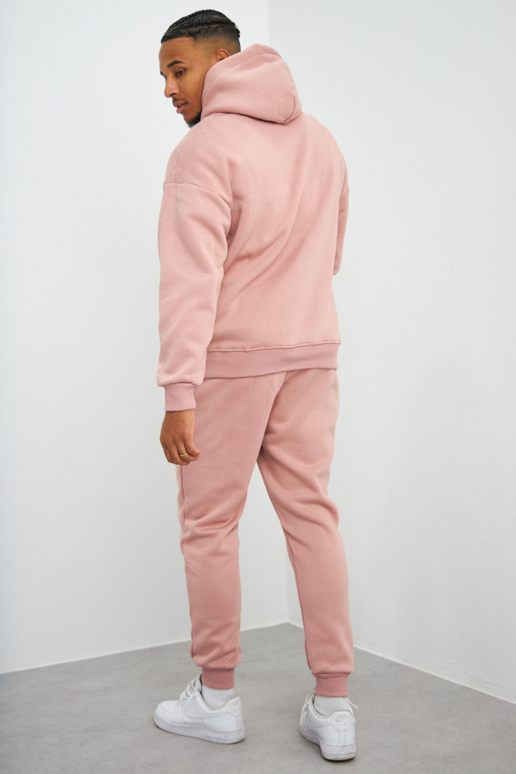 Ensemble sweat à capuche + jogging rose
