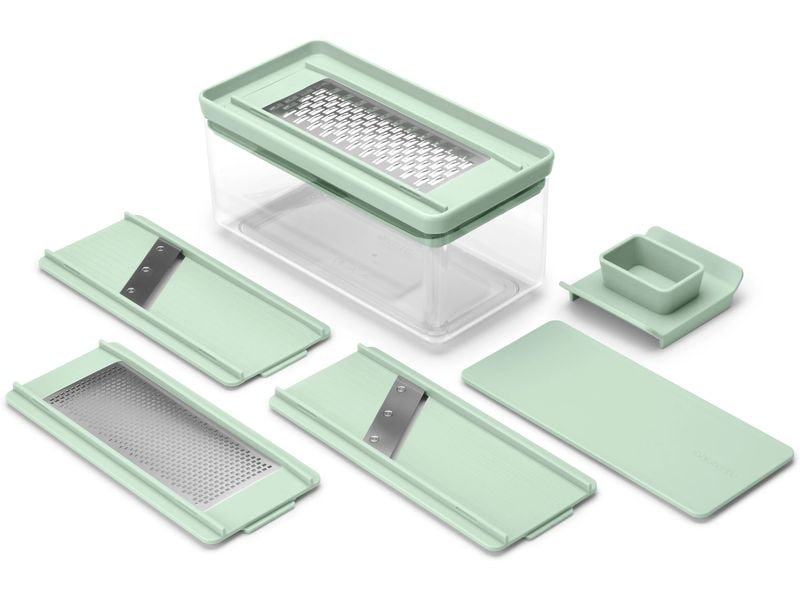 Brabantia Handreibe Tasty  5-telig, Grün/Transparent Hobel und Reibeset