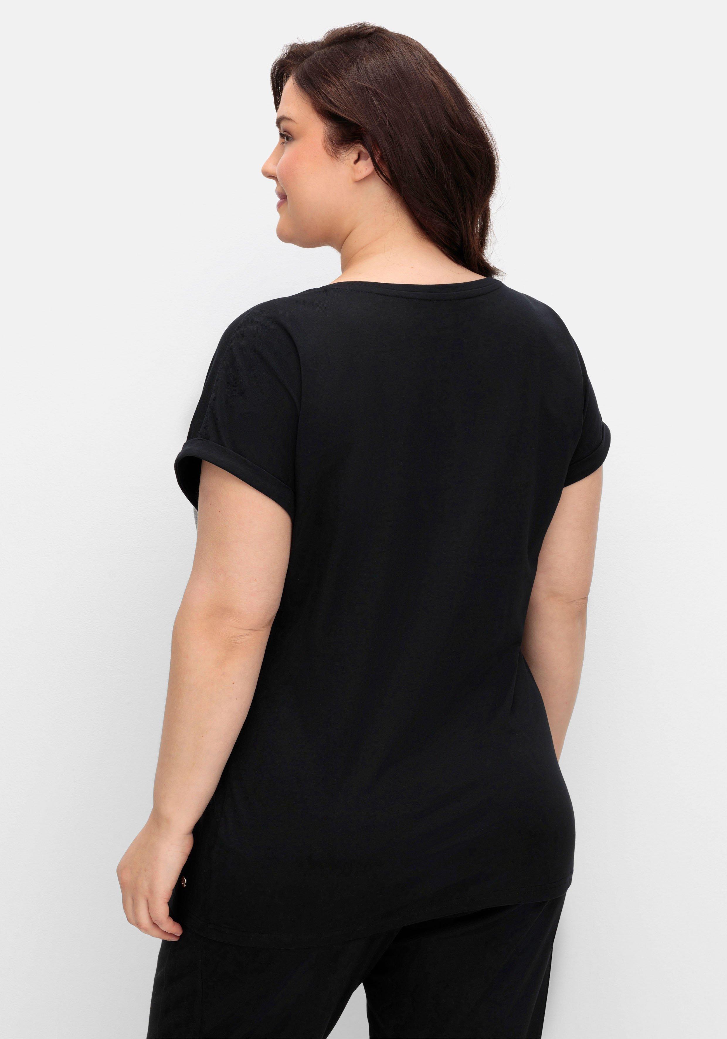 Oversized-Shirt in Colourblocking-Optik