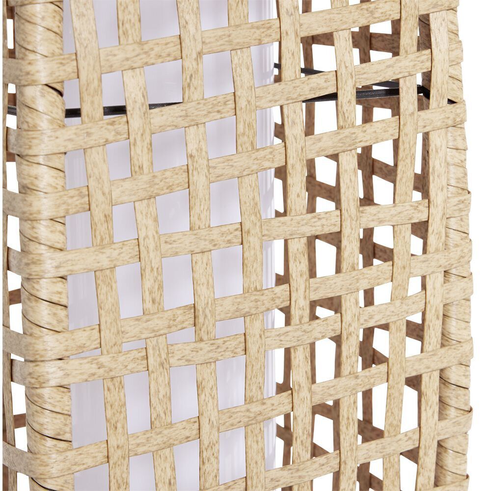 Lanterne solaire osier métal Bali Ø16xH68cm