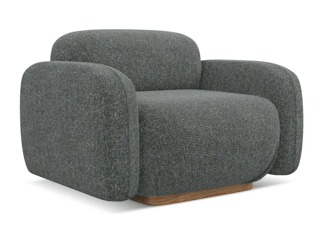 Fauteuil en tissu texturé - acier - AILANI