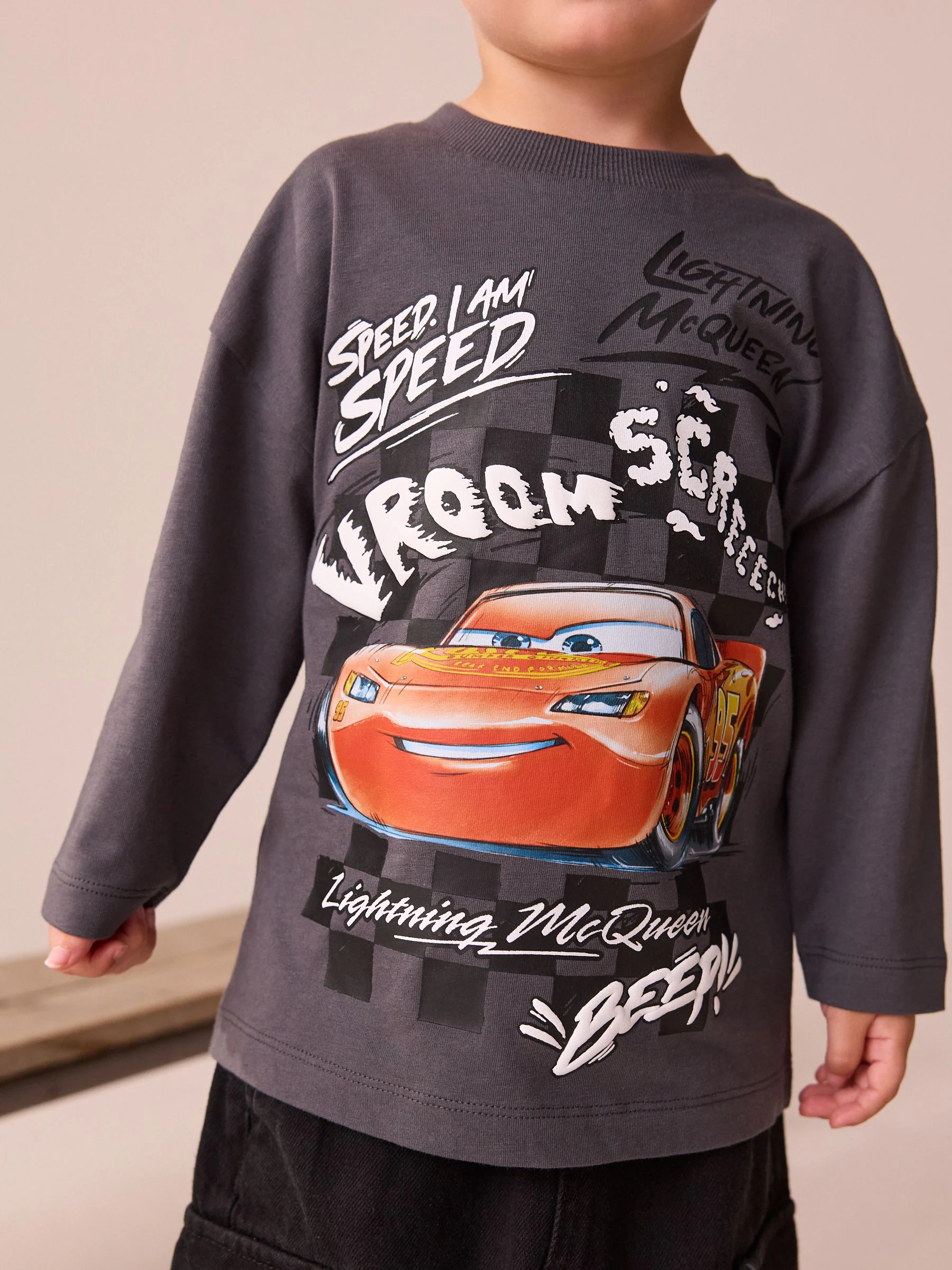 Antraciet - Disney Cars Long Sleeve T-Shirt (9mths-8yrs)