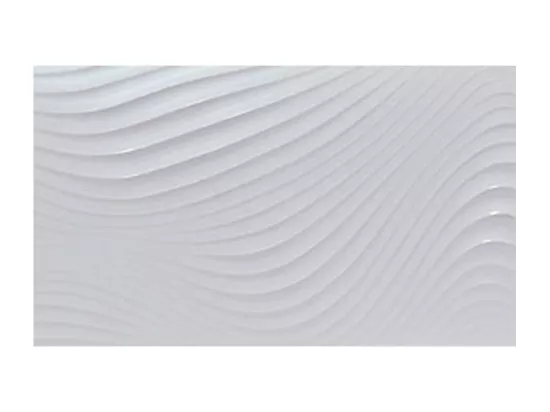 Vitrine avec éclairage à Led 1 porte bois laqué blanc à reliefs Kala 80cm