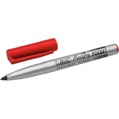 BIC MARKING Pocket 1445 - Marqueur permanent - pointe ogive - rouge
