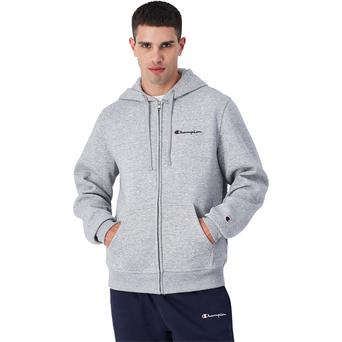 Champion Small Script Logo Full Zip Hættetrøje Herre