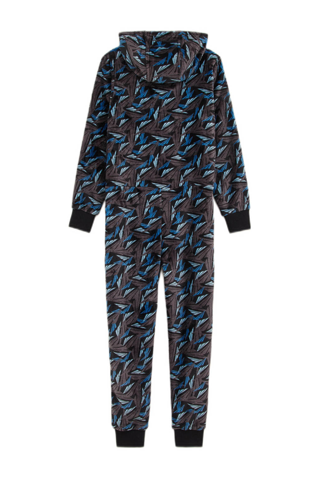 WE Fashion Onesie all over print grijs/blauw/multicolor