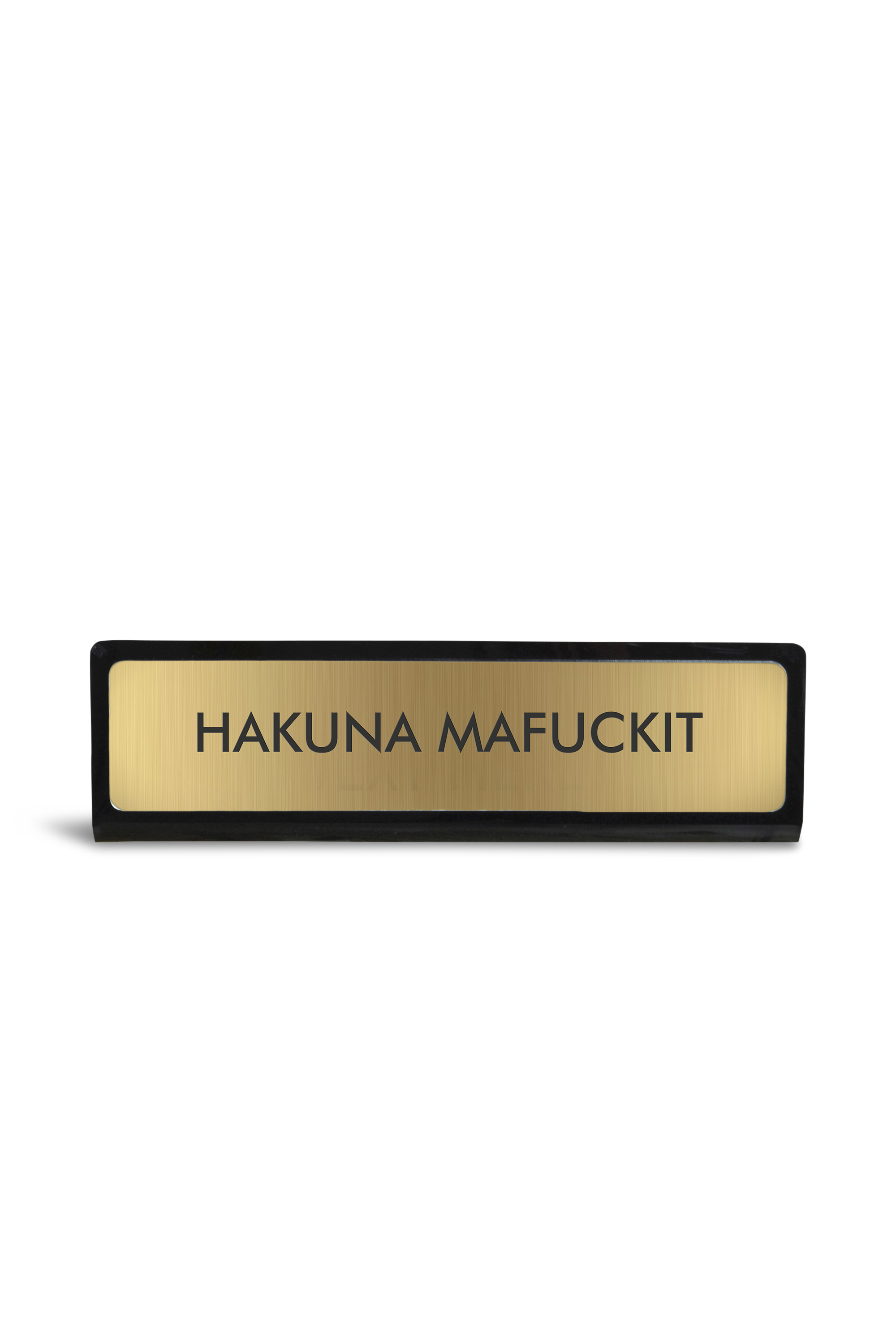 FLAMINGO CANDLES Plaque de bureau HAKUNA MAFUCKIT Noir