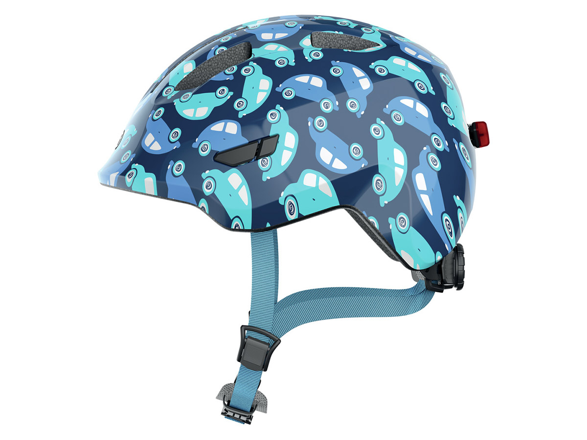 Abus Smiley 3.0 LED Blue Car kinderfietshelm