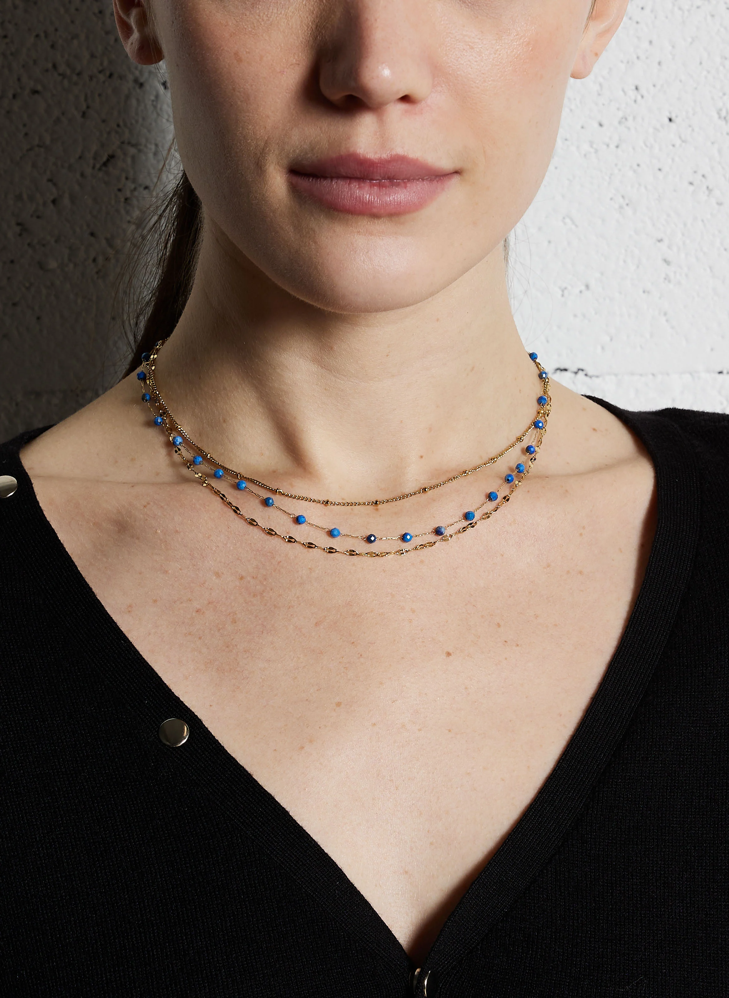 Collier rangs | Bleu