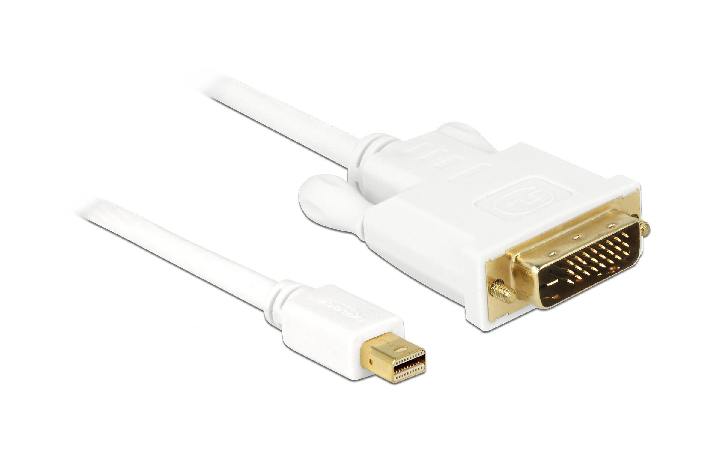 Kabel Mini-DisplayPort - DVI-D, 0.5 mMini DisplayPort Stecker zu DVI 24+1 Stecker, 1 m