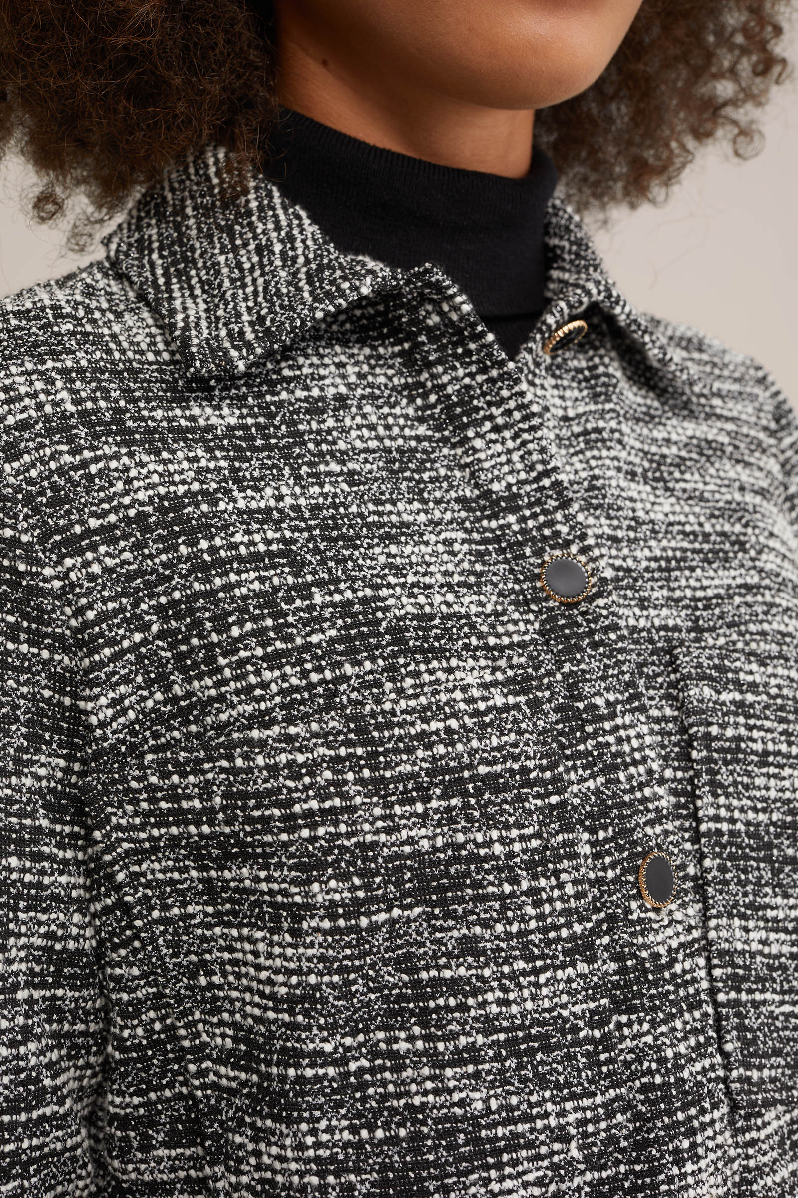 bouclé jasje WE Fashion Zwart