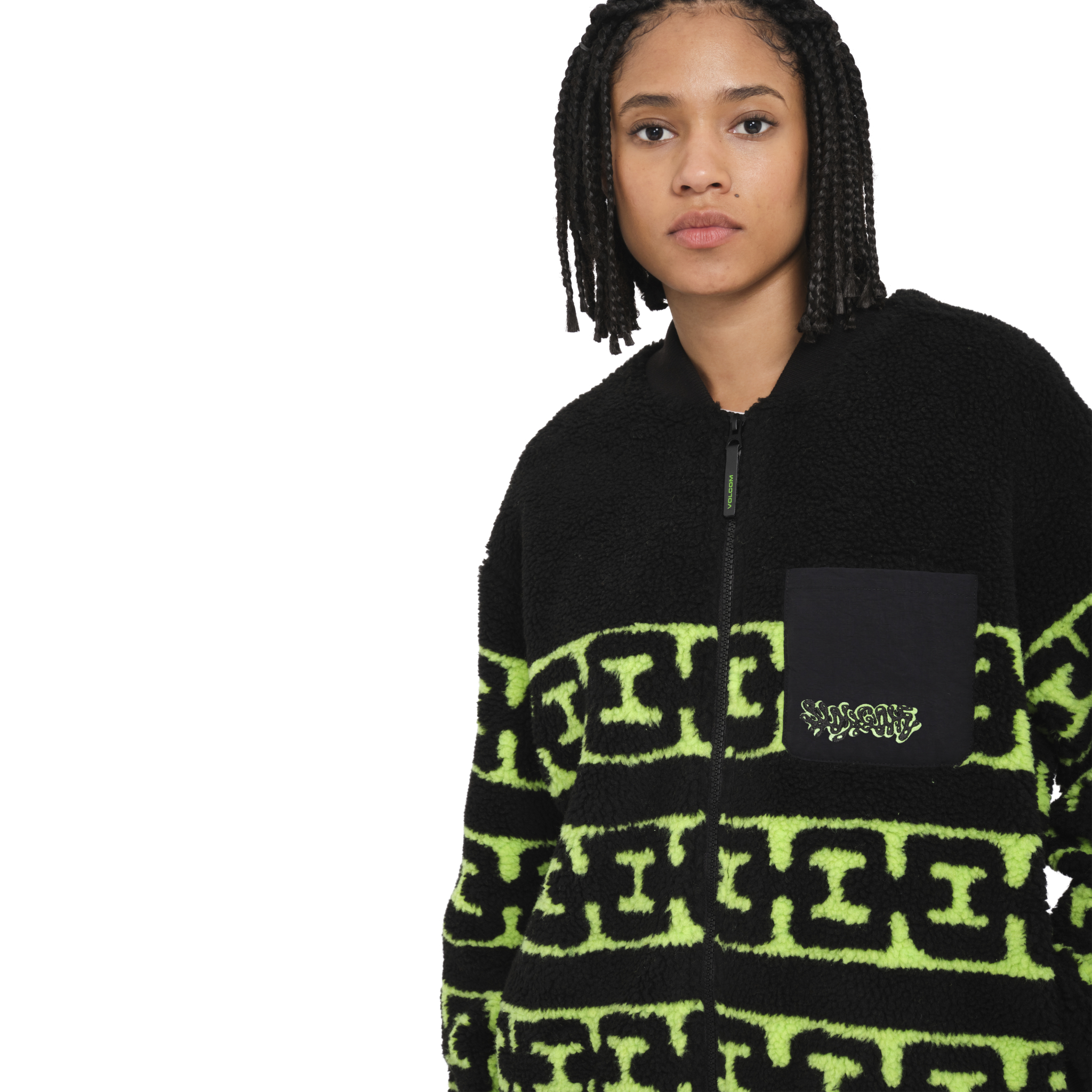 Volcom FA Zephyr Sherpa Zip Black