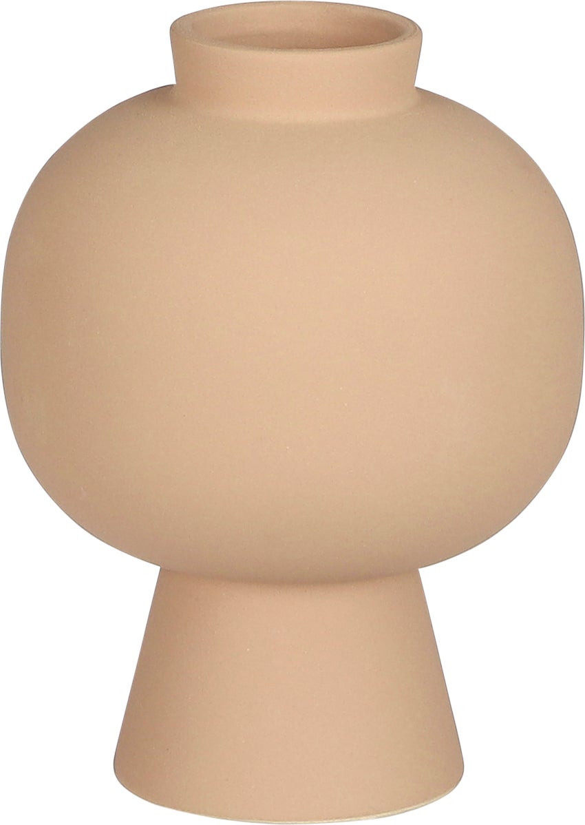 Mica Decorations vaas Sebas beige D 12 H 18 cm
