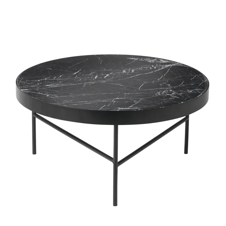 Ferm Living - Marble Table gross, schwarz