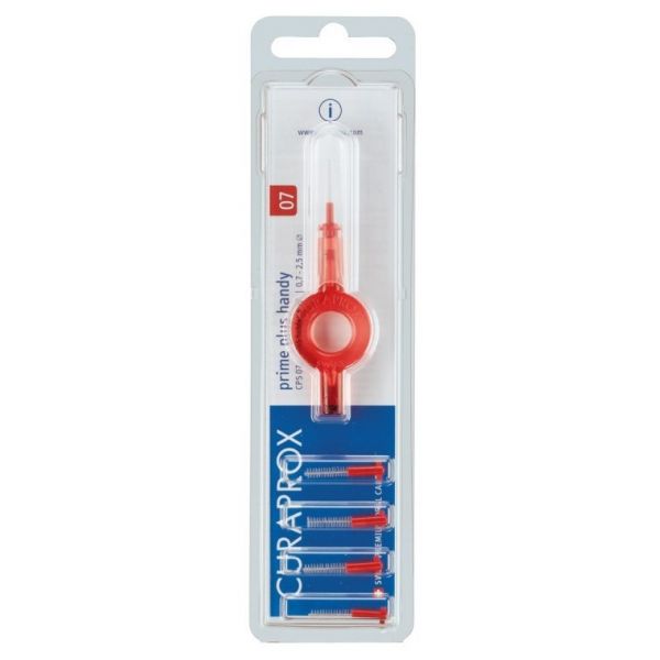 Curaprox Prime Plus Handy 07 1 Cabo Vermelho   5 Escovilhões