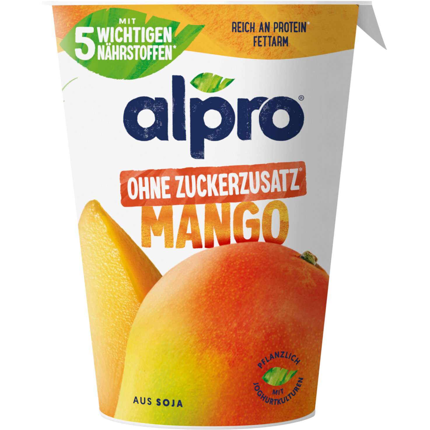 Alpro Soja-Joghurtalternative Mango ohne Zuckerzusatz