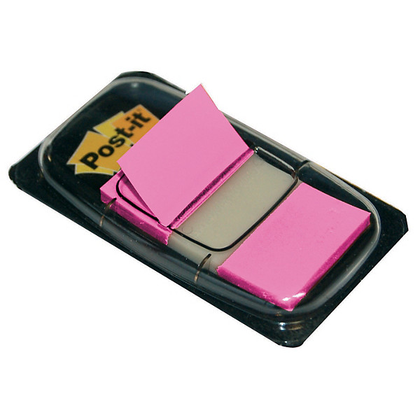 Distributeur de 50 index Post-it®  largeur 25 mm coloris rose